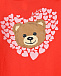 Толстовка с принтом &quot;медвежонок в сердце&quot;, красный Moschino | Фото 3