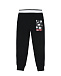 Черные спортивные брюки с белым логотипом MSGM | Фото 2