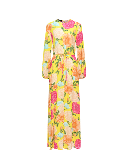 Платье макси с цветочным принтом, желтое SHADE | Фото 1