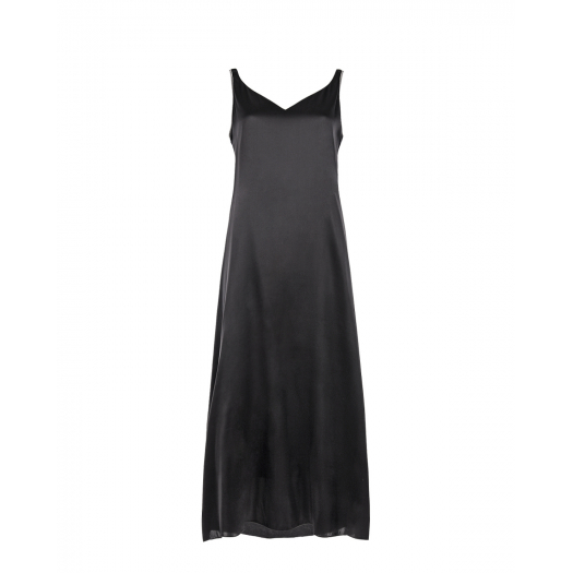 Черное платье-комбинация из шелка Panicale | Фото 1