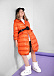 Оранжевое стеганое пальто-пуховик Naumi | Фото 2