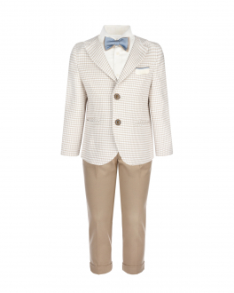 Комплект: пиджак, рубашка, брюки и галстук-бабочка Baby A Мультиколор, арт. E2180 919 | Фото 1