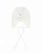 Кремовая шапка рельефной вязки с бантом Il Trenino | Фото 2