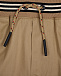 Бежевые шорты с поясом в полоску Burberry | Фото 5