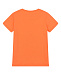 Оранжевая футболка с логотипом в тон Balmain | Фото 2