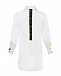 Белая хлопковая блузка c логотипом на воротнике Dan Maralex | Фото 2