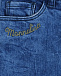 Джинсы с вышивкой, синие Monnalisa | Фото 3
