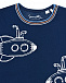 Синяя футболка с принтом &quot;Подводные лодки&quot; Sanetta Kidswear | Фото 3