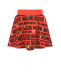 Красная трикотажная юбка с логотипом Moschino | Фото 1