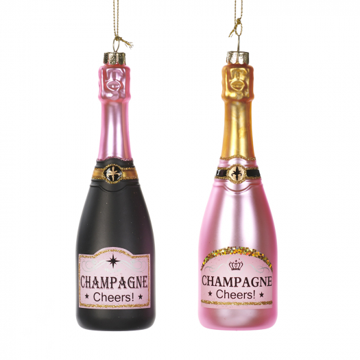 Подвеска Шампанское, 16 см, черный/розовый, 2 вида в ассортименте, цена за 1 шт. Goodwill | Фото 1