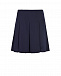 Темно-синяя юбка из трикотажа со складками Dal Lago | Фото 2