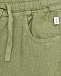 Льняные брюки цвета хаки IL Gufo | Фото 3