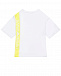 Белая футболка с желтой полосой Emporio Armani | Фото 3