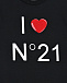 Черная футболка с принтом &quot;I Love N21&quot; No. 21 | Фото 3