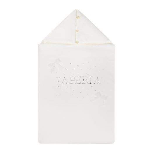 Конверт с лого и стразами, белый, 81x46 см La Perla | Фото 1