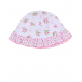 Розовая шапка с цветочным принтом Kissy Kissy | Фото 1