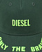 Зеленая бейсболка с салатовым логотипом Diesel | Фото 3