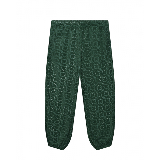 Темно-зеленые спортивные брюки со сплошным лого Dsquared2 | Фото 1