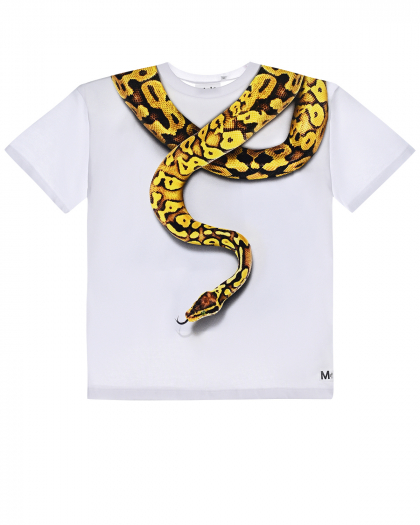 Белая футболка с принтом &quot;Snake Charmer&quot; Molo | Фото 1