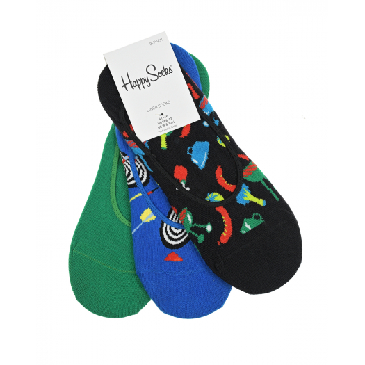 Следки, комплект 3 пары Happy Socks | Фото 1