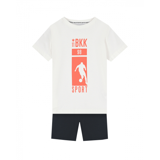 Комплект: футболка и шорты с принтом &quot;Sport&quot; Bikkembergs | Фото 1