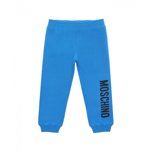 Голубые спортивные брюки с логотипом Moschino | Фото 1