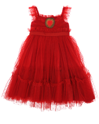 Многослойное платье с аппликацией Dolce&Gabbana | Фото 1