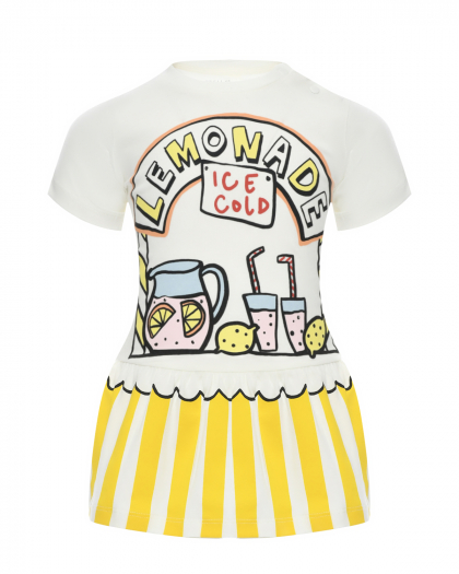 Платье с принтом &quot;прилавок с лимонадом&quot; Stella McCartney | Фото 1