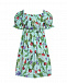 Зеленое платье с цветочным принтом Dolce&Gabbana | Фото 2