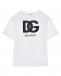 Футболка с черным логотипом на груди, белая Dolce&Gabbana | Фото 1
