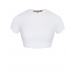 Укороченная белая футболка Flashin | Фото 1