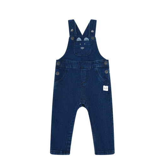 Синий джинсовый полукомбинезон Sanetta Kidswear | Фото 1