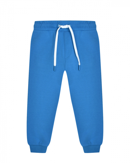 Спортивные брюки с поясом на кулиске, голубые Bikkembergs | Фото 1