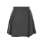 Серая плиссированная юбка из шерстяной ткани Dal Lago | Фото 1
