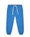 Спортивные брюки с поясом на кулиске, голубые Bikkembergs | Фото 1