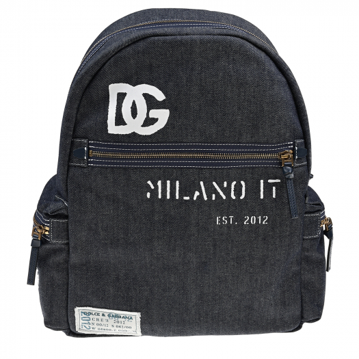 Синий джинсовый рюкзак, 40x30x14 см Dolce&Gabbana | Фото 1