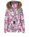 Розовая камуфляжная куртка с отделкой из эко-меха Poivre Blanc | Фото 1