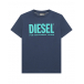 Темно-синяя футболка с голубым лого Diesel | Фото 1