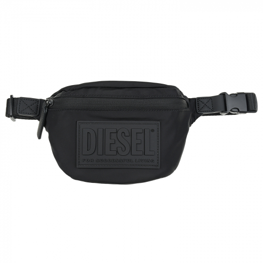 Черная сумка-пояс с лого в тон, 21x14x7 см Diesel | Фото 1