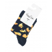 Темно-синие носки с принтом &quot;бананы&quot; Happy Socks | Фото 1