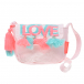Розовая сумка с помпонами и аппликацией &quot;Love&quot;  | Фото 1