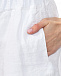 Льняные шорты с поясом на резинке 120% Lino | Фото 8