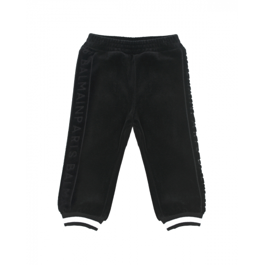 Спортивные брюки с контрастными полосками на манжетах Balmain | Фото 1
