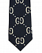 Темно-синий галстук с узором &quot;GG&quot; GUCCI | Фото 2