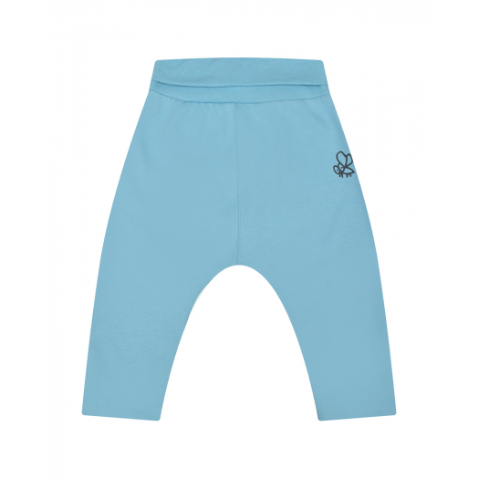 Голубые спортивные брюки с принтом &quot;хамелеон&quot; Sanetta Kidswear | Фото 1