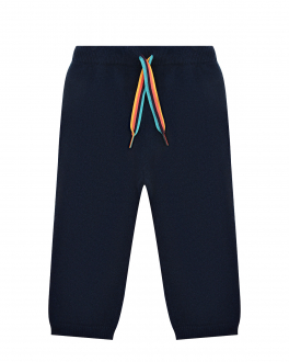 Темно-синие спортивные брюки с разноцветными завязками Paul Smith Синий, арт. P04026 83D | Фото 1