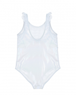 Белый купальник с серебристым лого Emporio Armani Белый, арт. 398001 2R102 00010 | Фото 2