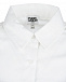 Белое платье-рубашка с контрастной вставкой Karl Lagerfeld kids | Фото 3
