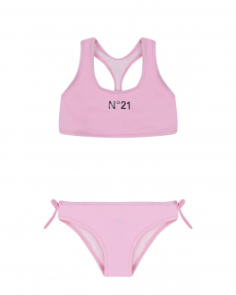 Светло-розовый раздельный купальник с лого No. 21 Розовый, арт. N21660 N0059 0N312 | Фото 1