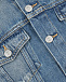 Голубая джинсовая куртка с лого на спине MM6 Maison Margiela | Фото 3